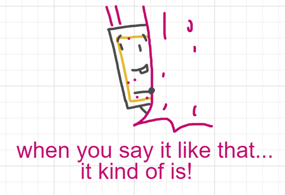 A panel from What's The Point, episode five of the Board Boards object show by Furretwalk/WalkingFurret.